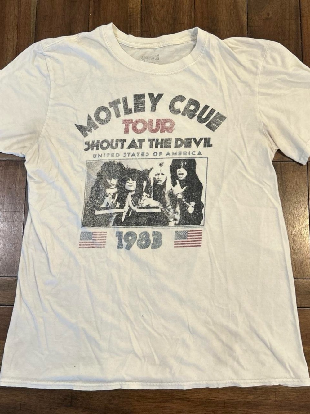Mötley Crüe 'Shout at the Devil' 1983 Tour Short Sleeve Tee - White